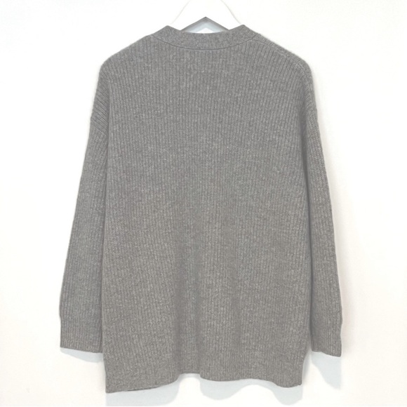 JENNI KAYNE Cashmere Cocoon Cardigan Sweater Heather Grey Oversized  XXS - Picture 9 of 9